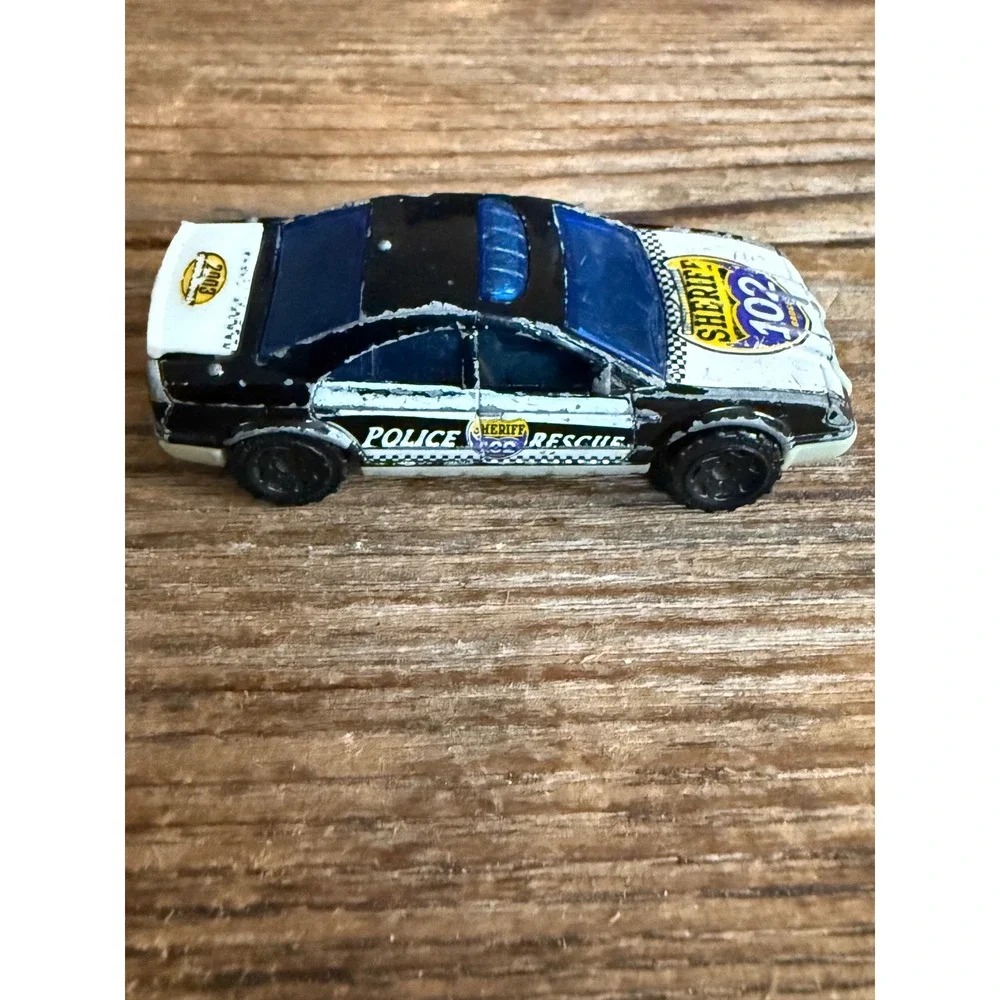 Y2K 2000s Matchbox Police Car Sheriff Rescue 102 Black White Diecast Toy